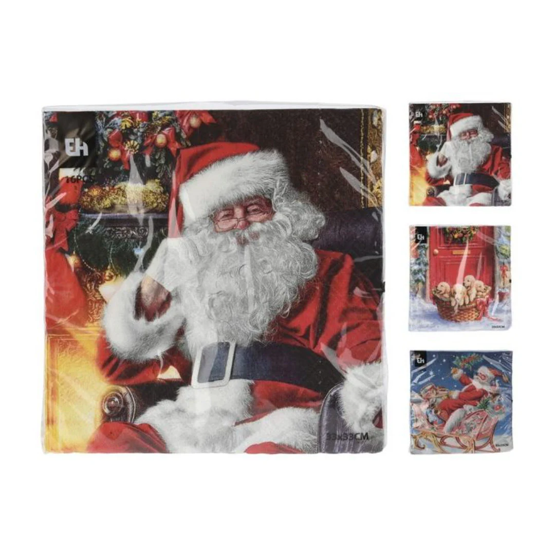 Napkins 16Pcs 3Ass 33X33Cm