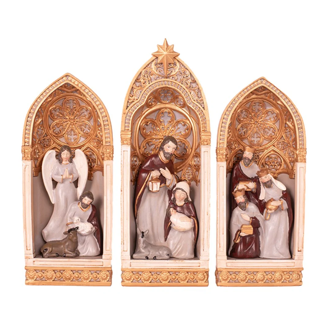 Nativity Polyresin 15.5x5x23.5cm Set Of 3 - Image 2