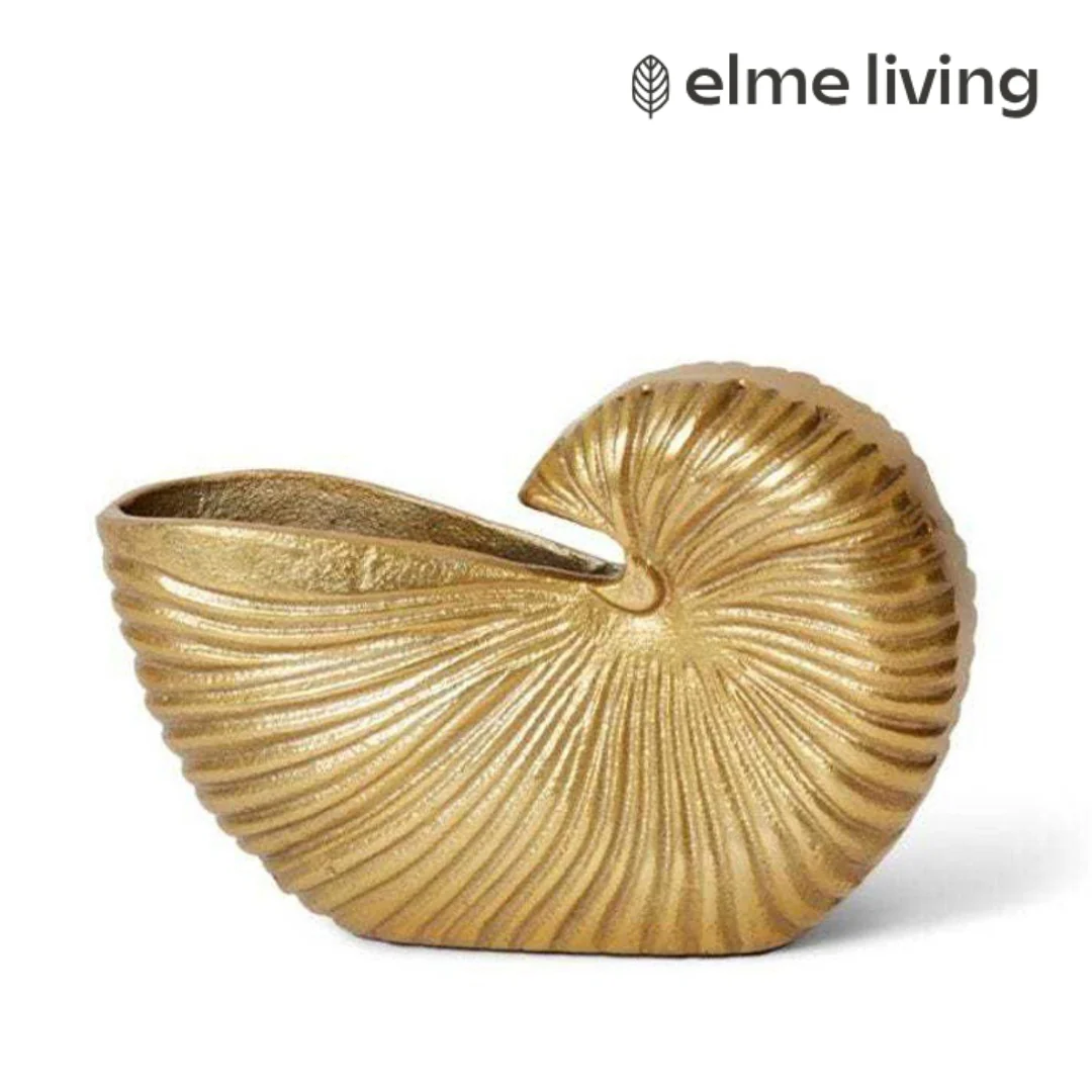 Nautilus Vase Gold 22x6x15cm