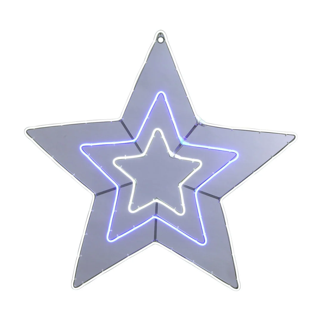 Neon Nested Stars Blue White 80cm