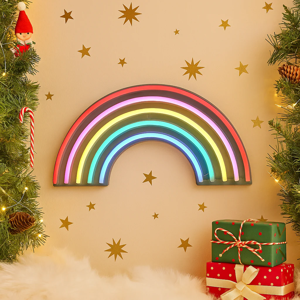 Neon Rainbow Sign 38x19cm