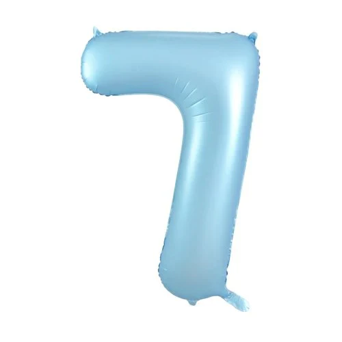Foil Balloon #7 Pastel Blue 86cm Mat Decrotex