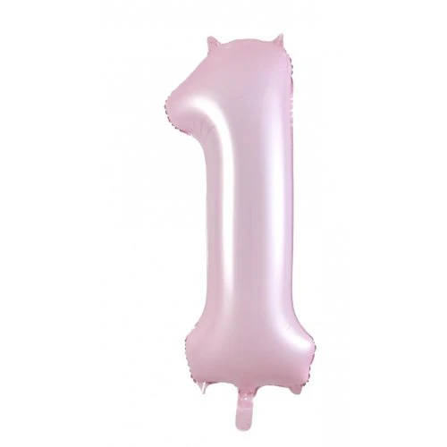 Foil Balloon #1 Pastel Pink 86cm Mat Decrotex