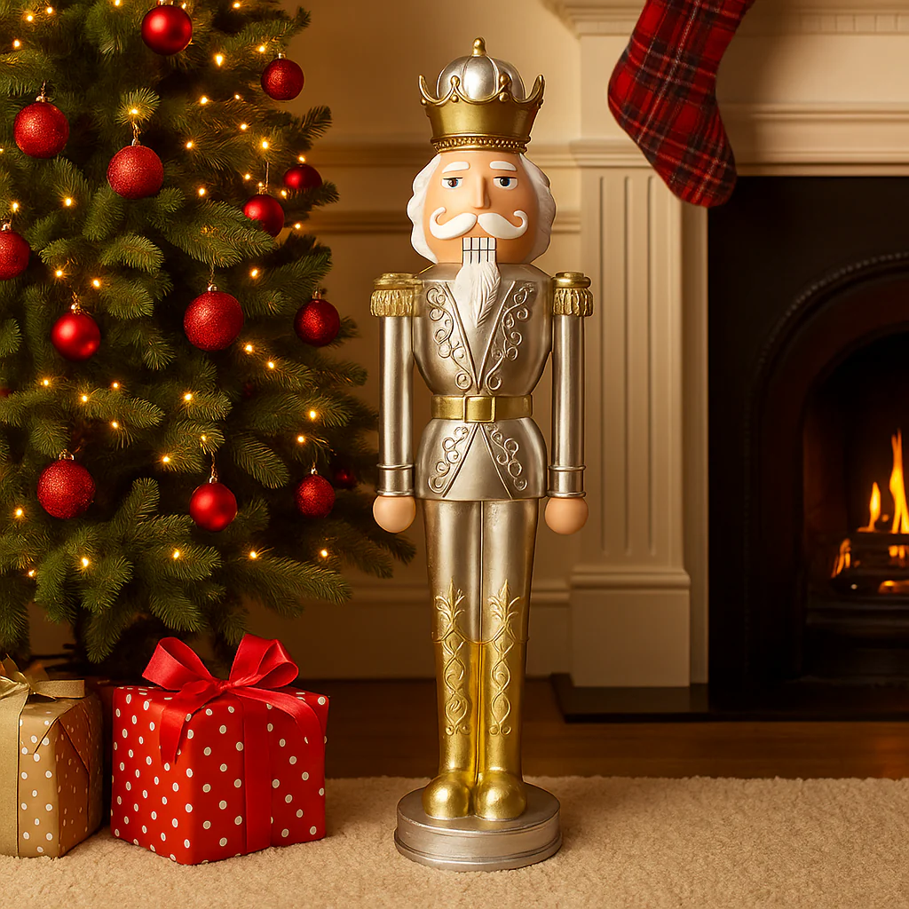 Nutcracker Gold Silver 100cm