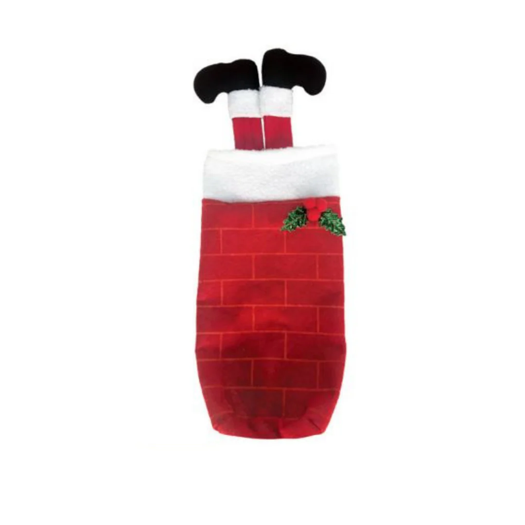 Bottle Bag™ Novelty Bottle Bag Christmas Santa Chimney