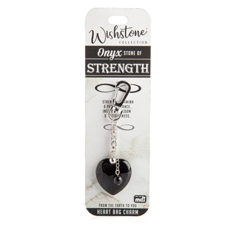 Onyx Heart Bag Charm