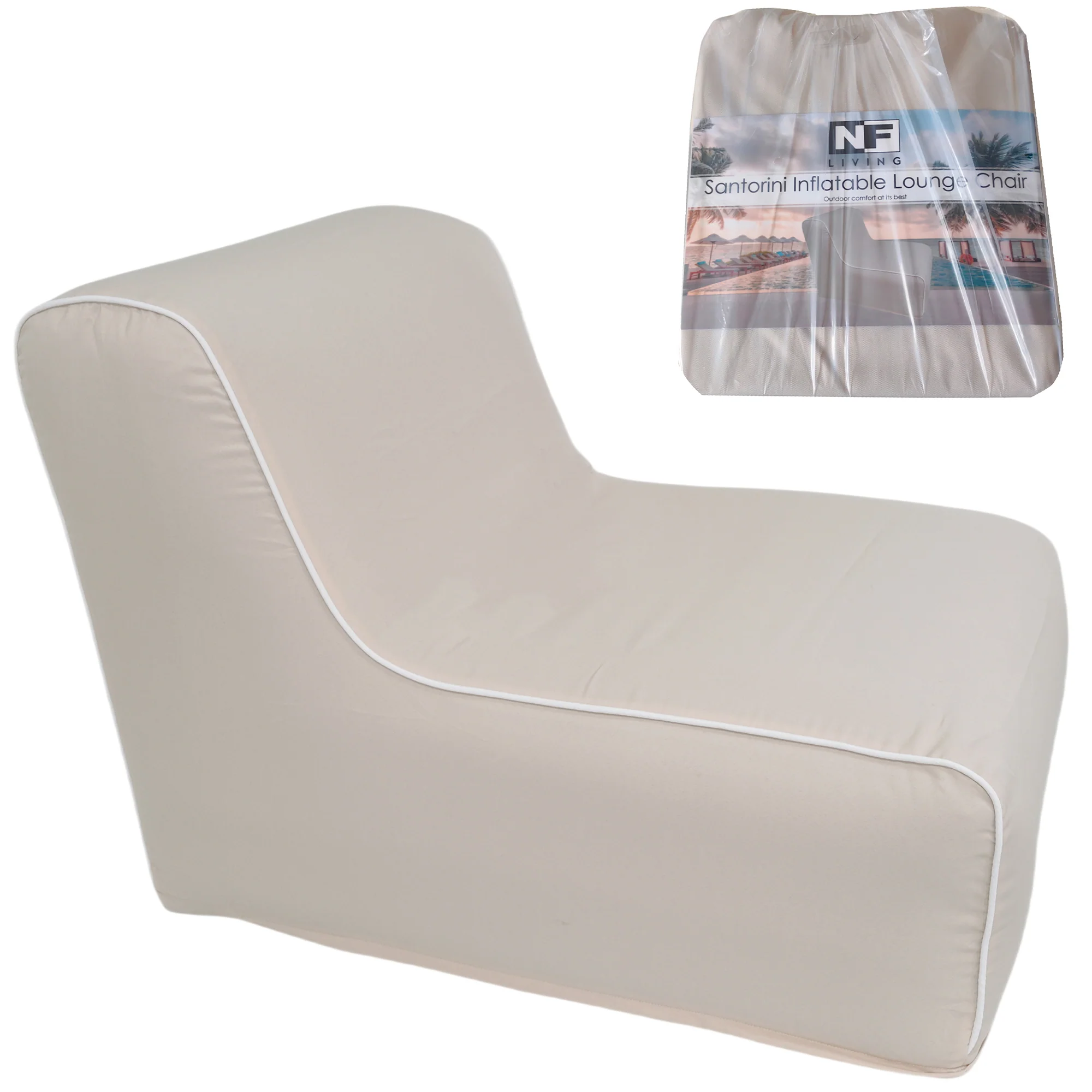 Outdoor Inflat Seat Taupe 90x60x70cm