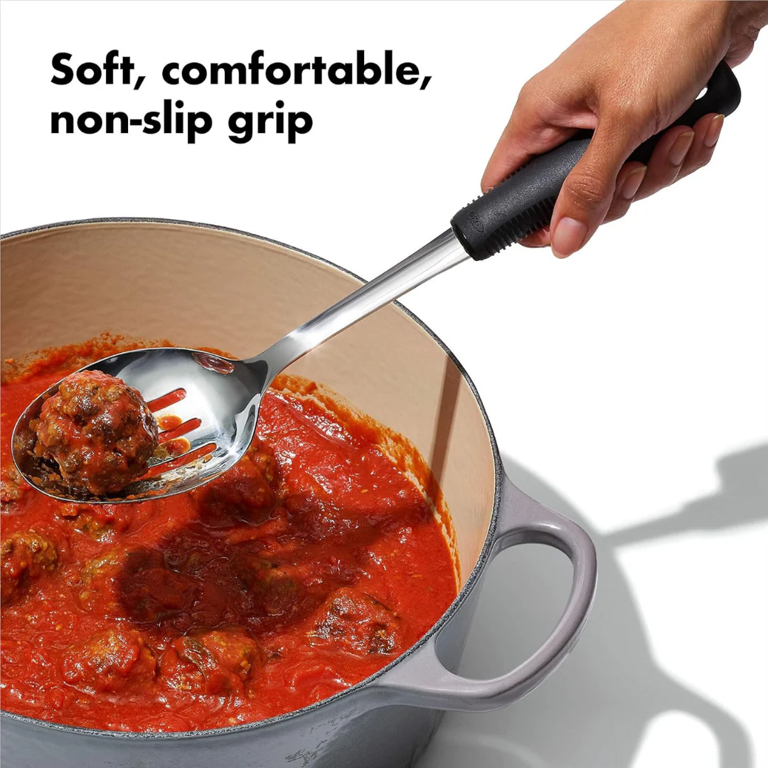 OXO GG Polished Stainless Steel Slotted Spoon - Image 11