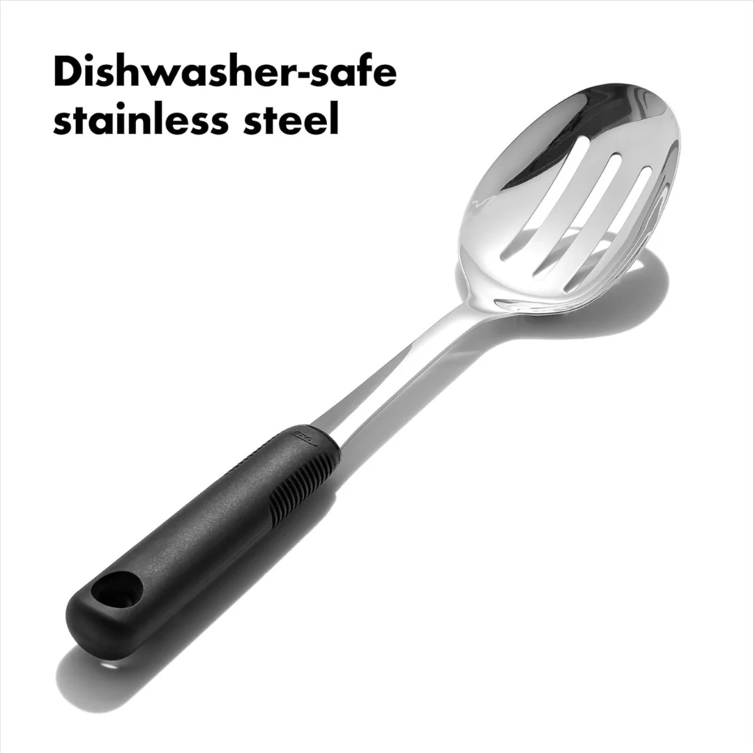 OXO GG Polished Stainless Steel Slotted Spoon - Image 4
