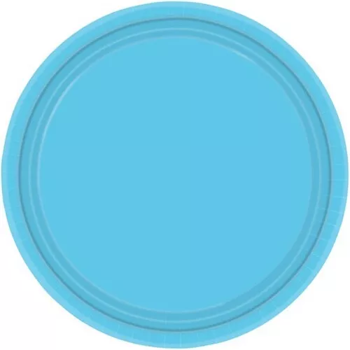 Paper Plates Round 8CT Caribbean Blue 9in/23cm 8pk