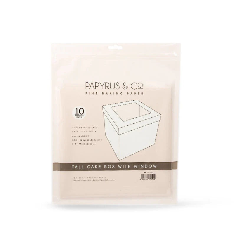 Papyrus Hangsell 10In Tall Cake Box With Window - Image 2