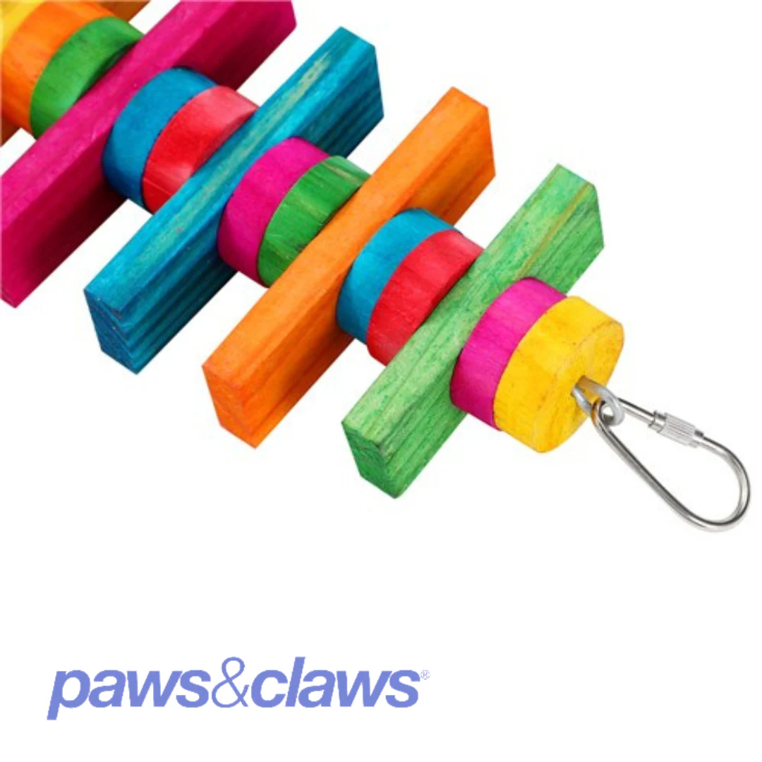 Parrot Wood Spinning Toy Lge with Bell 39X10cm - Image 8