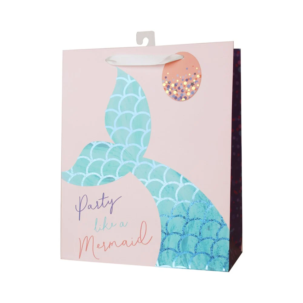 Party Like A Mermaid Gift Bag Large 26X32X12cm