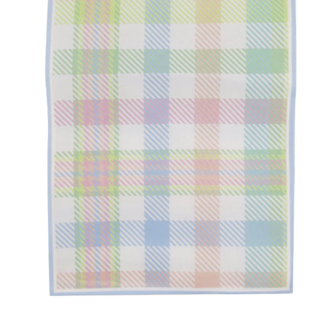 PASTEL TARTAN EASTER TABLE RUNNER 33x180CM