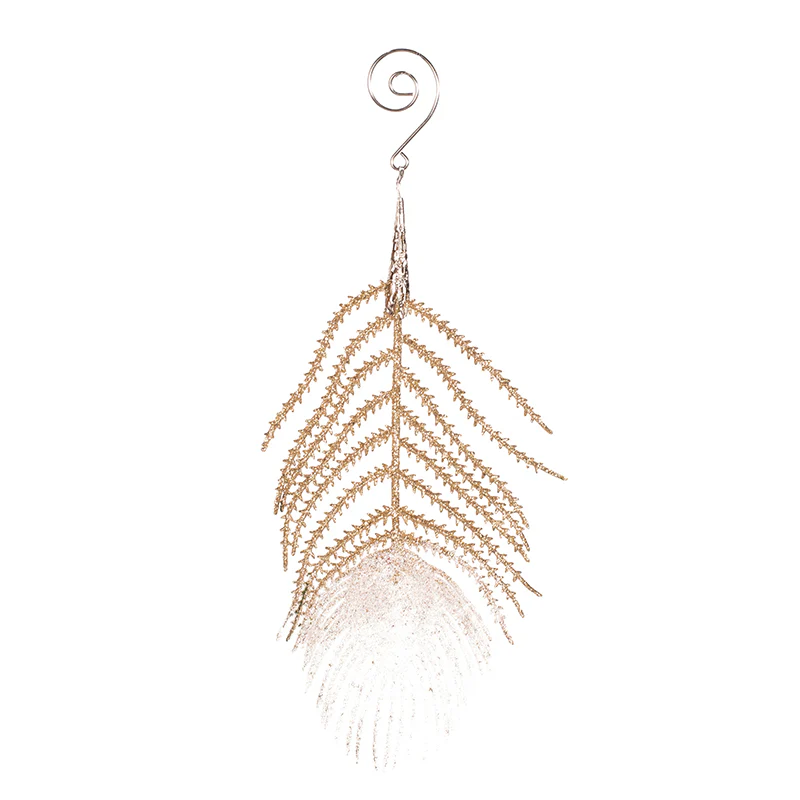 Peacock Feather Tree Ornament 10x20cm - Image 2