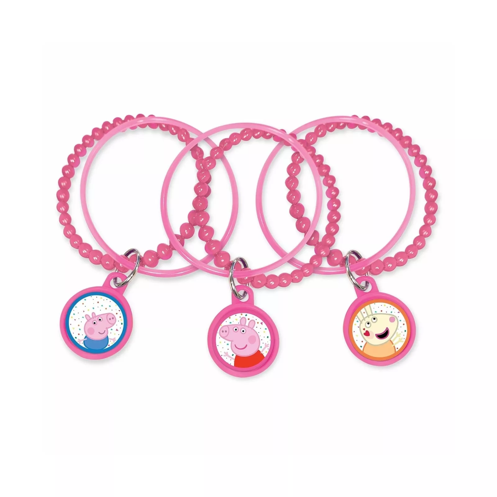 Peppa Pig Confetti Party Charm Bracelets 8Pk