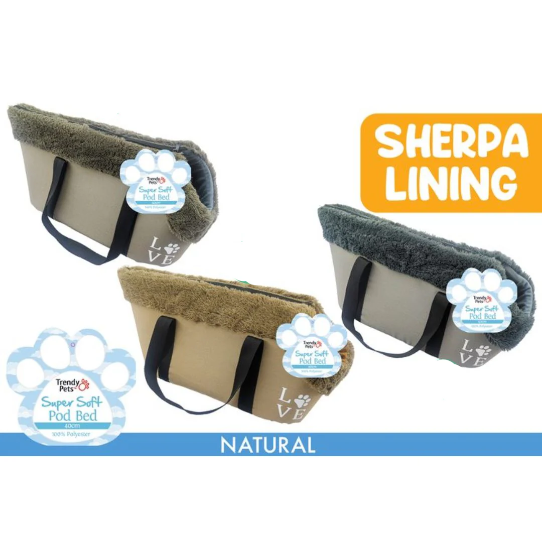 Pet Carrier Plush W/Proof 48x18x23cm