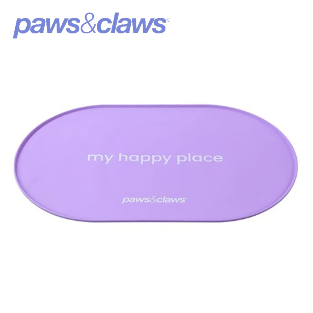 PET NON-SLIP SILICONE FOOD MAT 48X30CM 3 ASSTD OVAL - Image 3