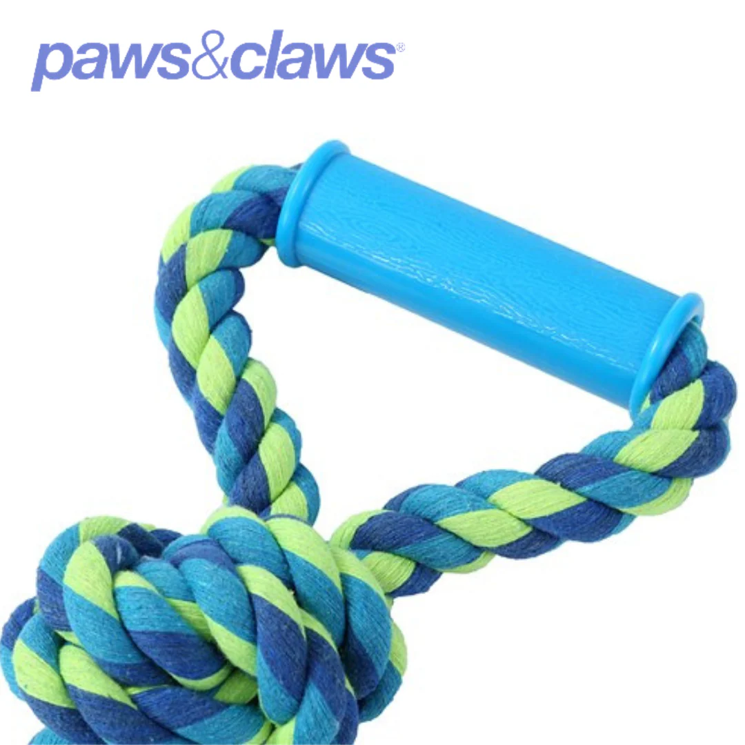 Twin Knotted Rope Tugger Toy with Handle - Image 5