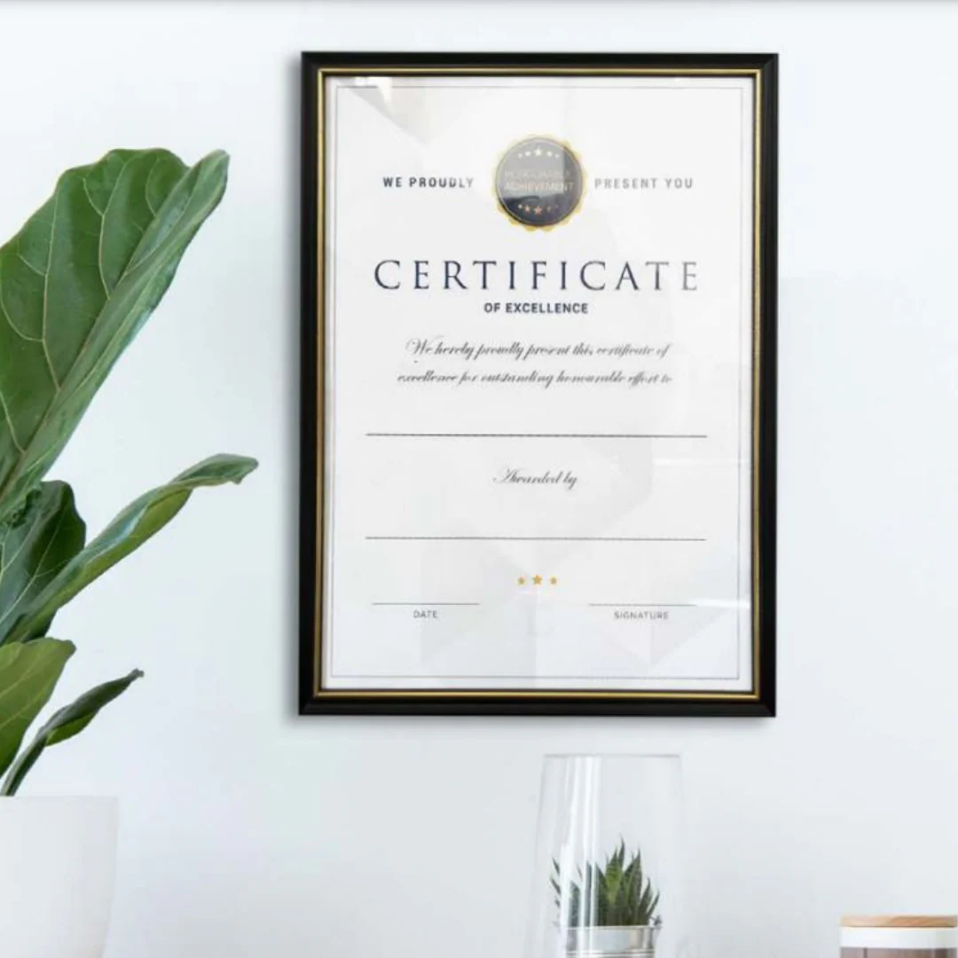 Photo Frame Budget Document Frame Black 21cmx29.7cm