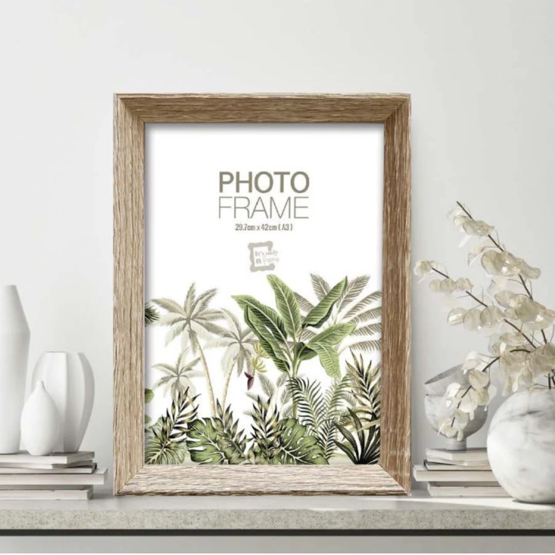 Photo Frame Mindari Slim Line Wood Grain, White & Black Mix 10x15cm - Image 2