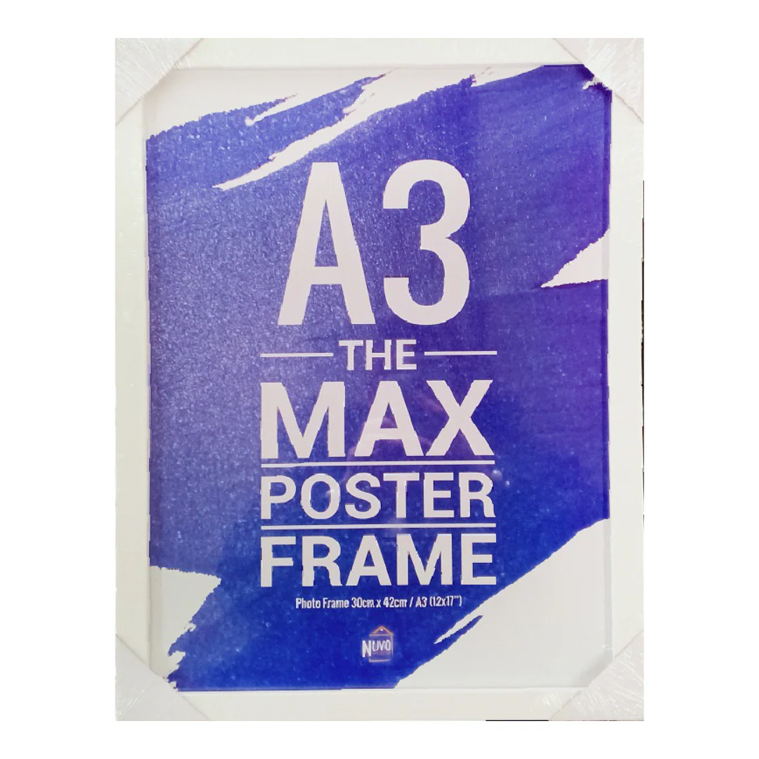Photo Frame Ornate Frame 100% Timber 30x42cm A3 White
