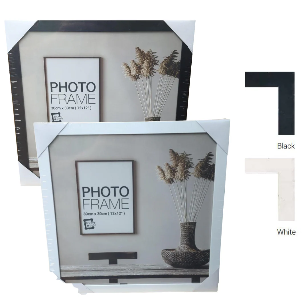 Photo Frame Raddison White & Black Mixed MDF 30x30cm