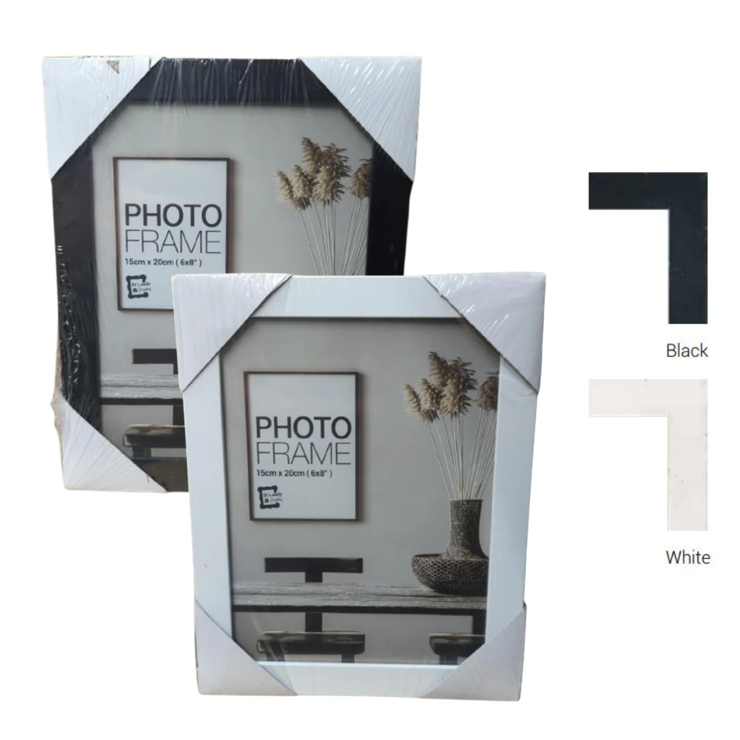 Photo Frame Raddison White & Black Mixed MDF Frame 15x20cm Assorted