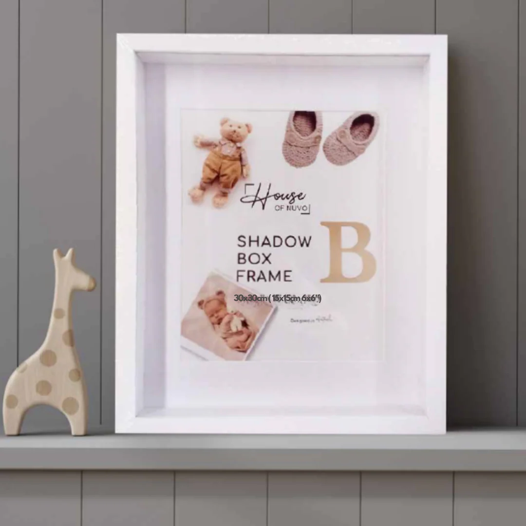 Photo Frame Shadow Box 30x30cm White