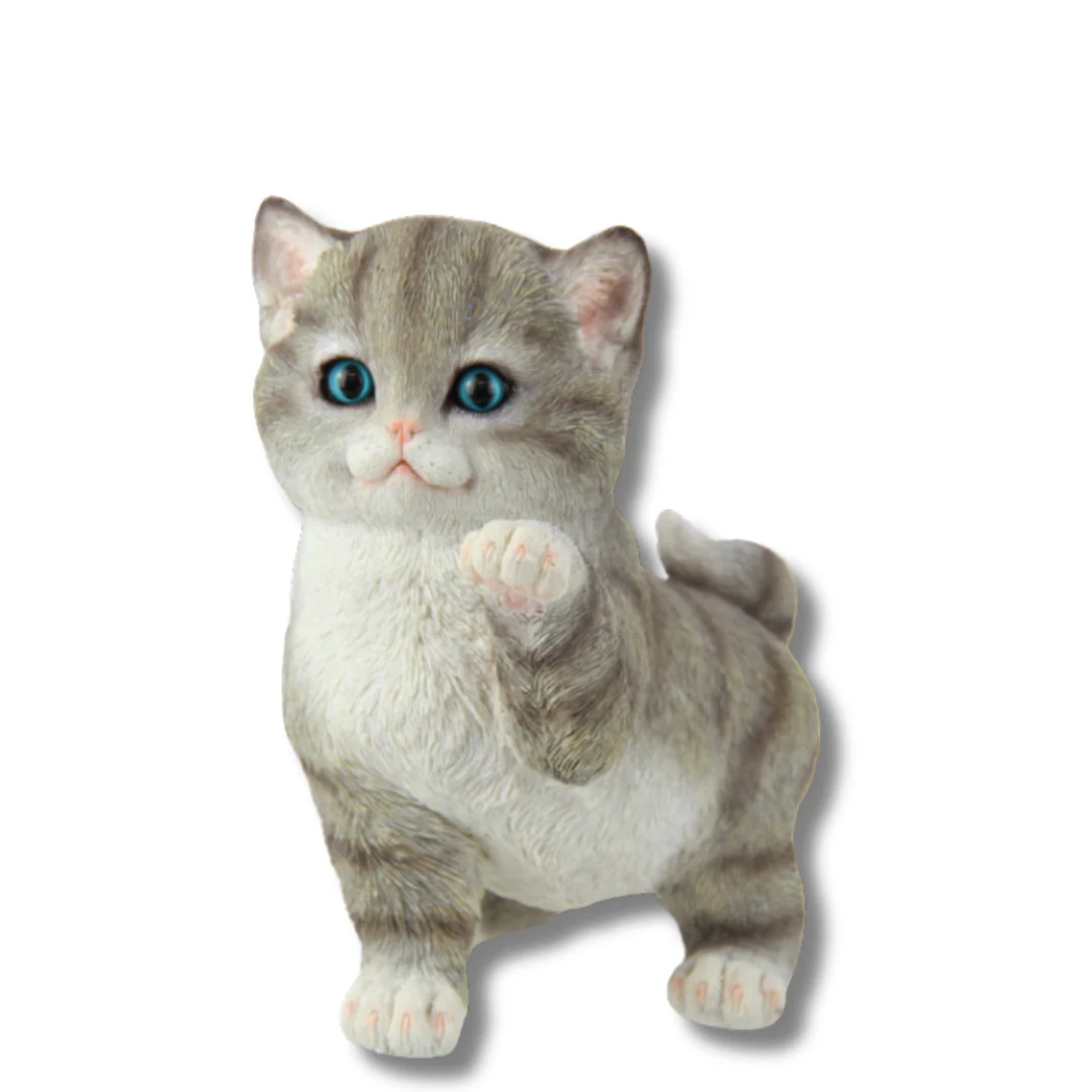 19CM PLAYFUL GREY CAT W/BLUE EYES - Image 2