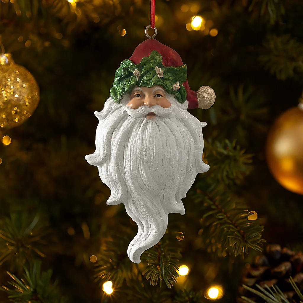 Polyresin Hanging Santa Tree Ornament 13.2x16x2.3cm
