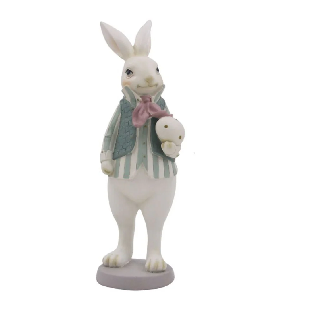 MR & MRS BUNNY POLYRESIN 10.5x10x25.5CM - Image 2