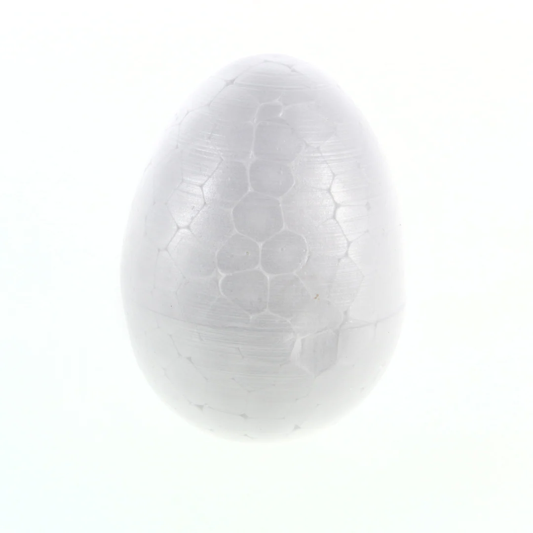 Polystyrene Eggs Plain 8pc 4cm x 6cm White - Image 4