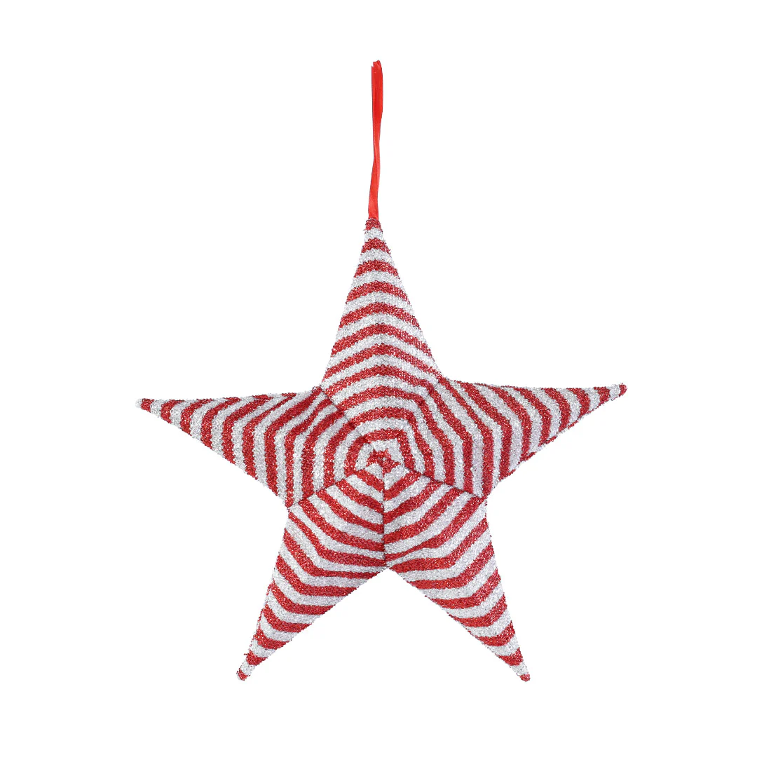 Pop-Up Tinsel Garden Star 40cm Assorted - Image 5