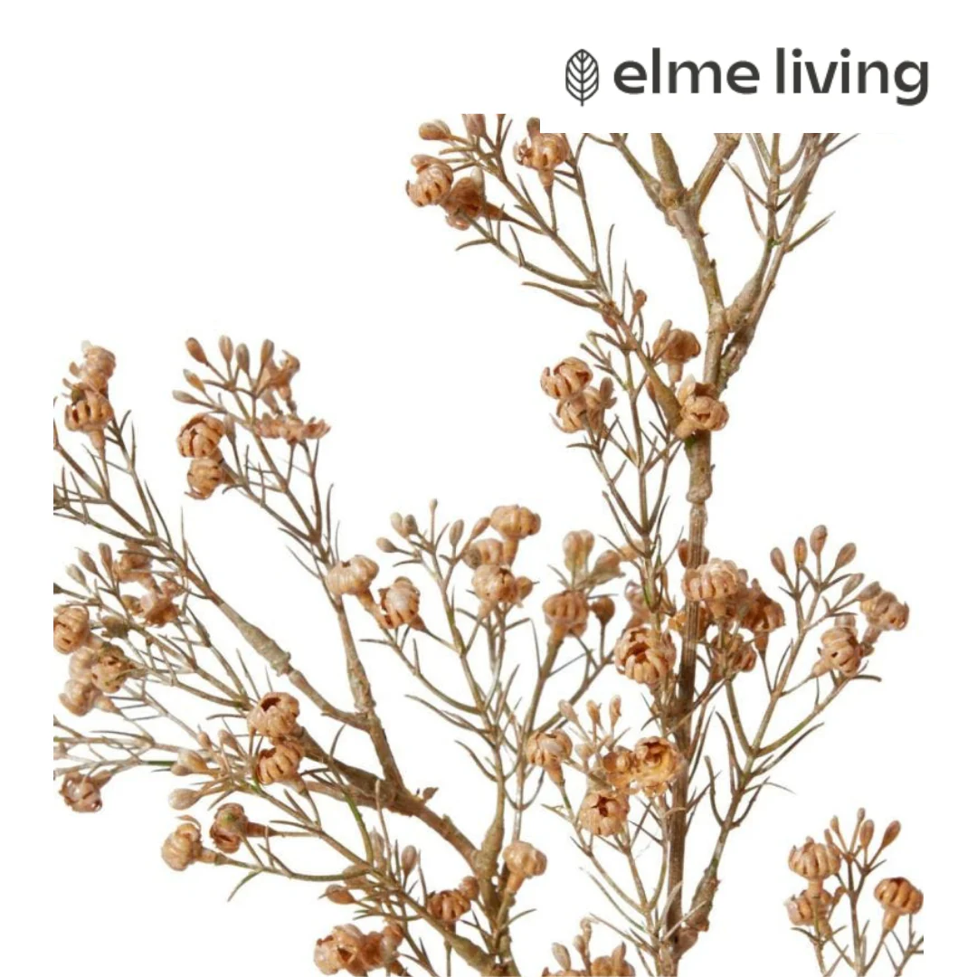 Popcorn Flower Decor Spray Light Brown 25x12x63cm - Image 2