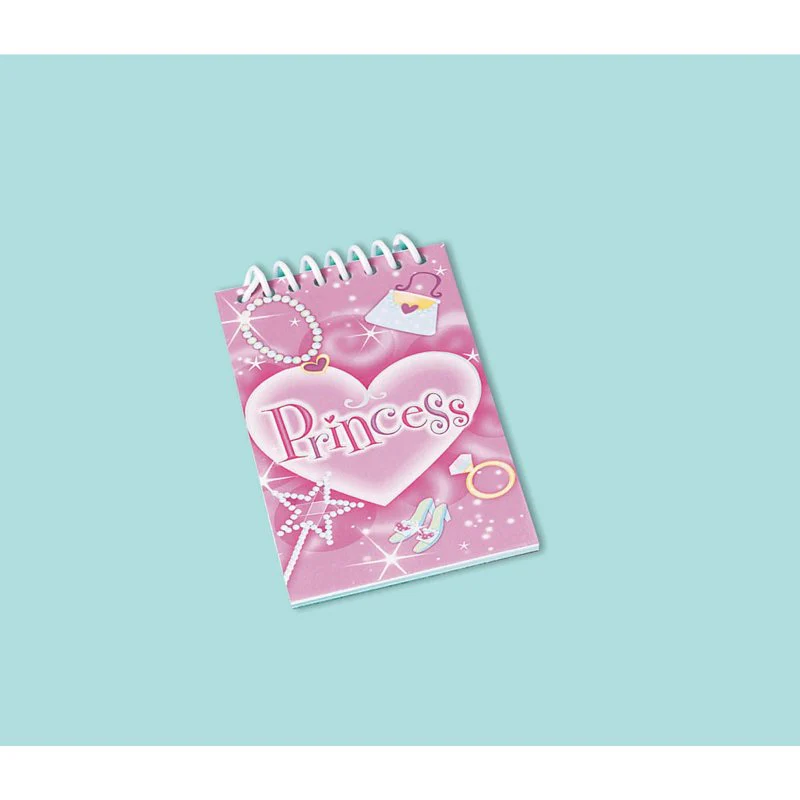 Party Favours Princess Note Pad Favor 12Pk
