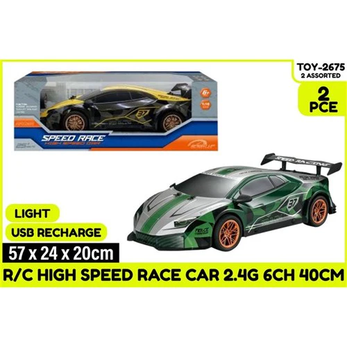 R/C High Speed RaceCar6CH 2.4G USB 40cm