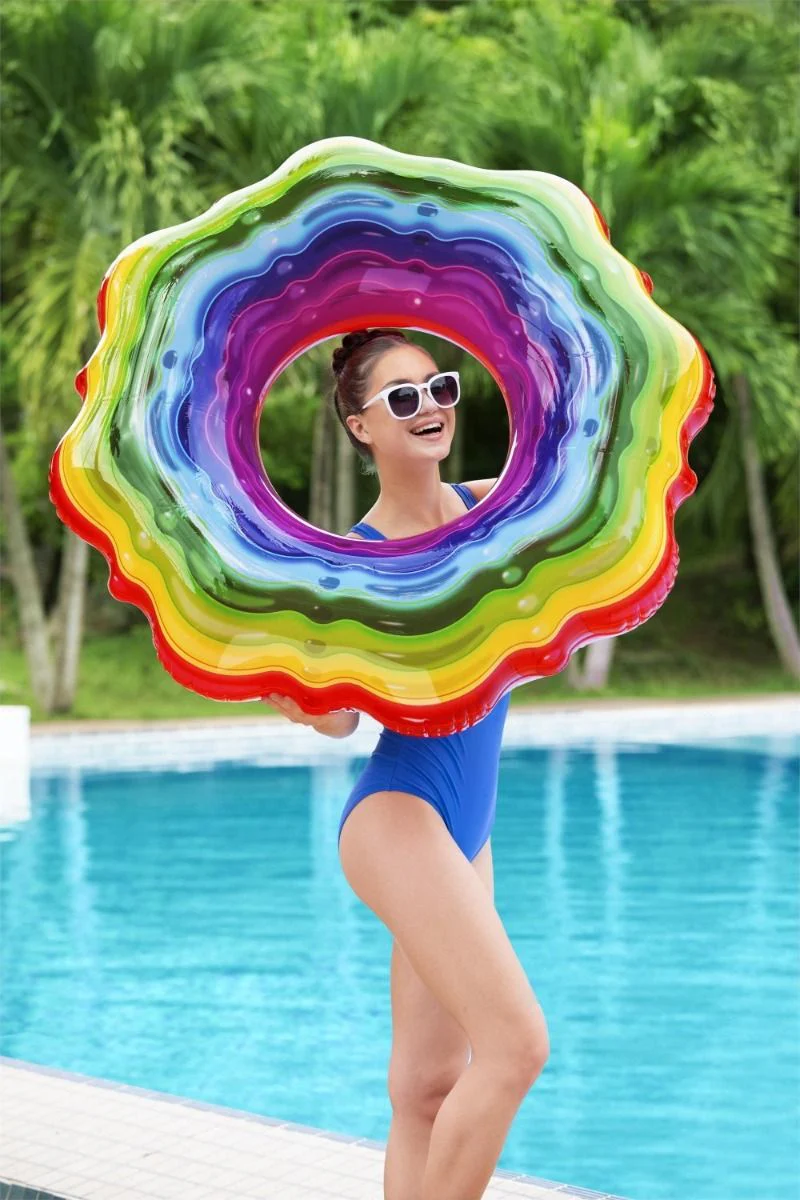 Rainbow Swim Ring 115cm - Image 4