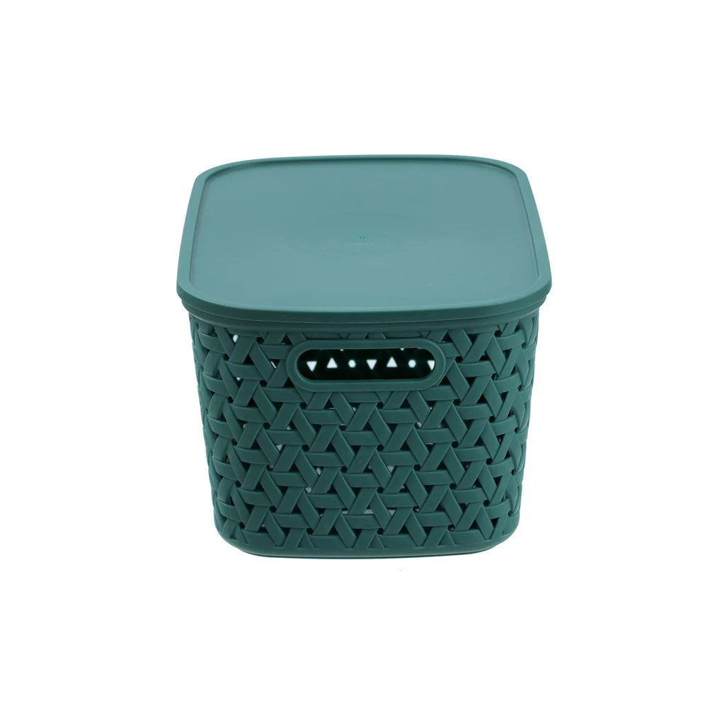 RATTAN BASKET LIDDED 7L 30X20.5X15.5CM 3 ASSTD - Image 7