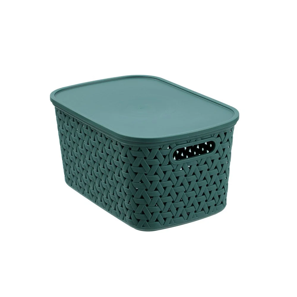 RATTAN BASKET LIDDED 7L 30X20.5X15.5CM 3 ASSTD - Image 8