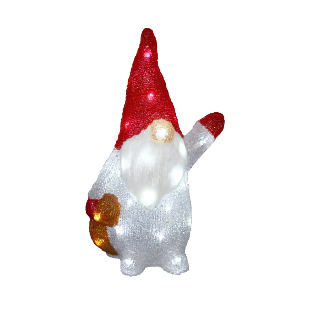 Red Santa Waving Hand Gonk White - Image 3