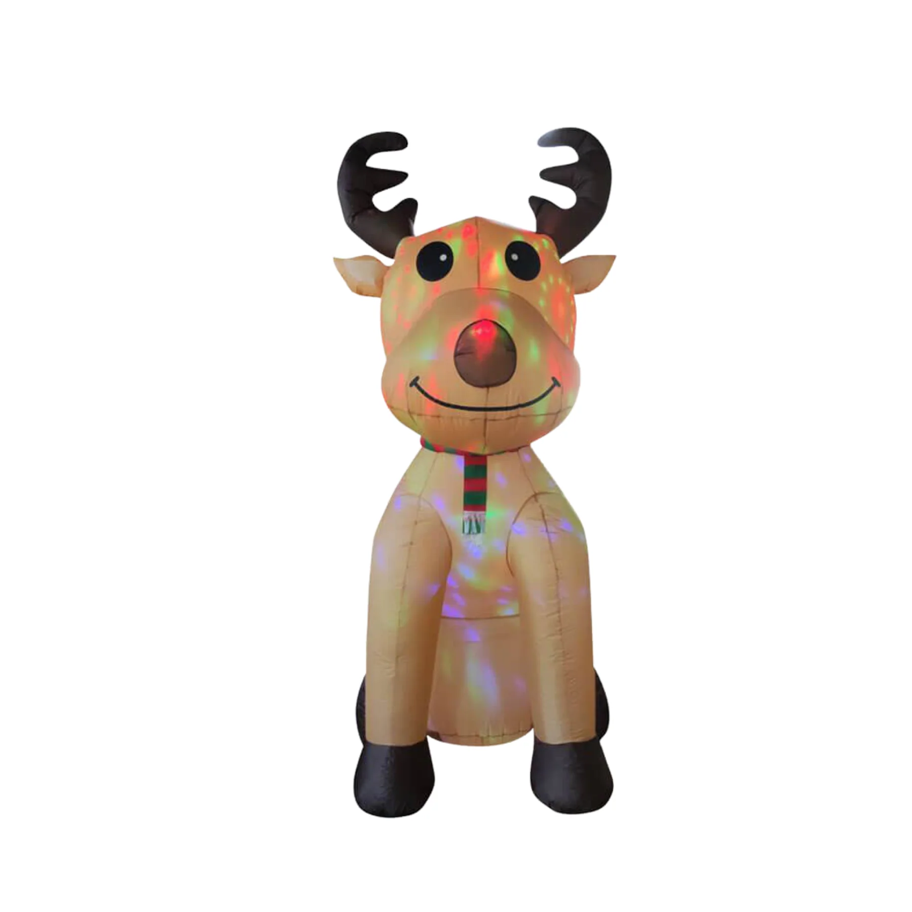 Inflatable Deluxe Flashing Reindeer with Disco Lights 244cm