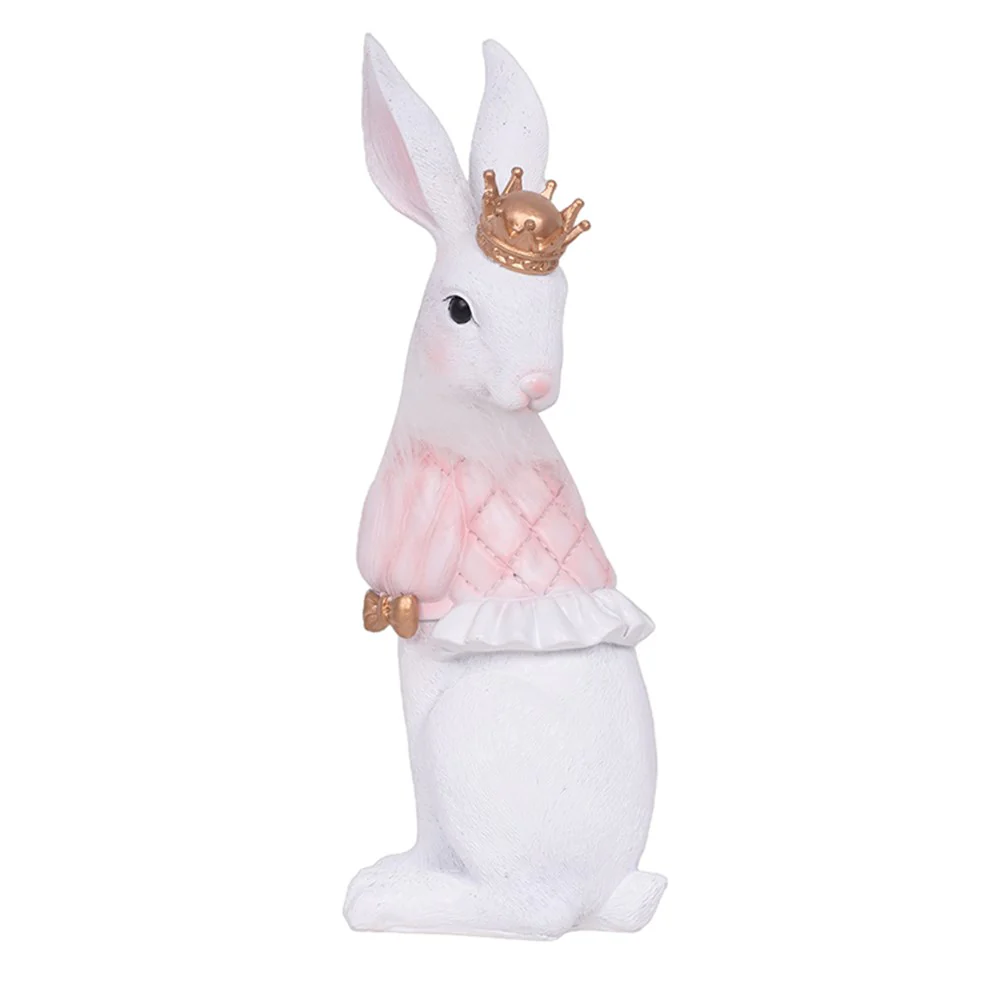 RESIN BUNNY QUEEN 11.2X10.3X29.7CM