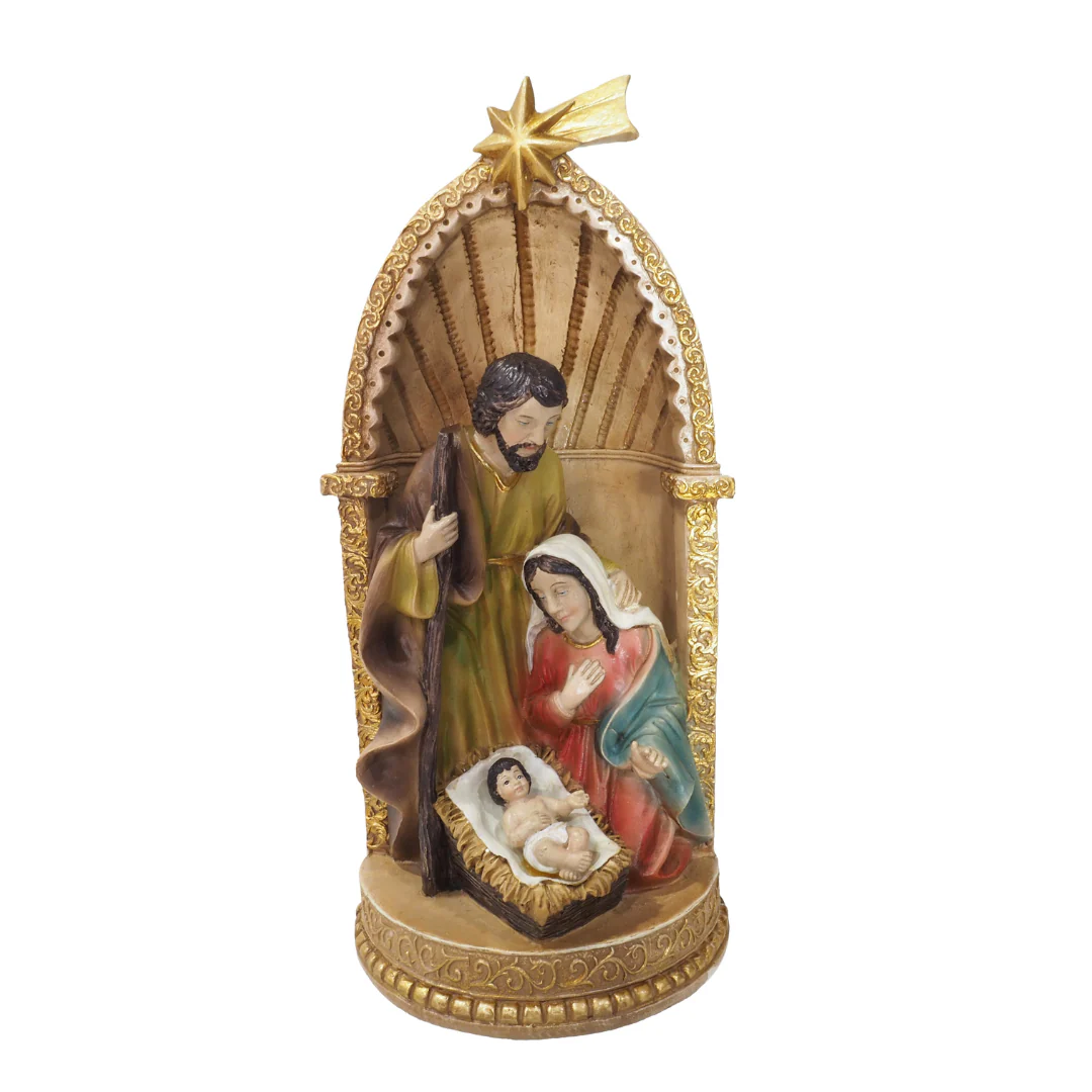 Resin Holy Family Dome Scene