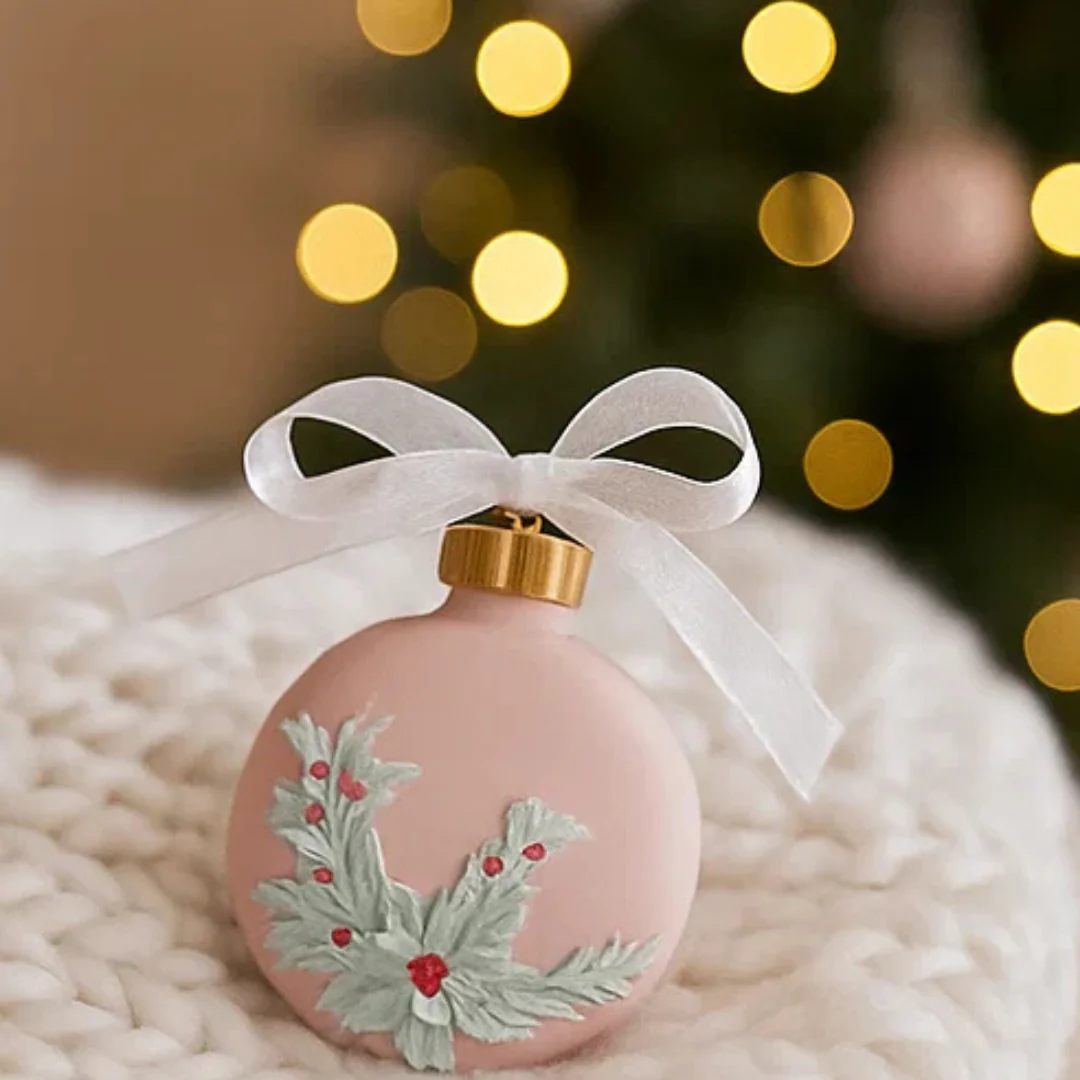 Resin Pink Tree Ornament 7x1.5x8.5cm