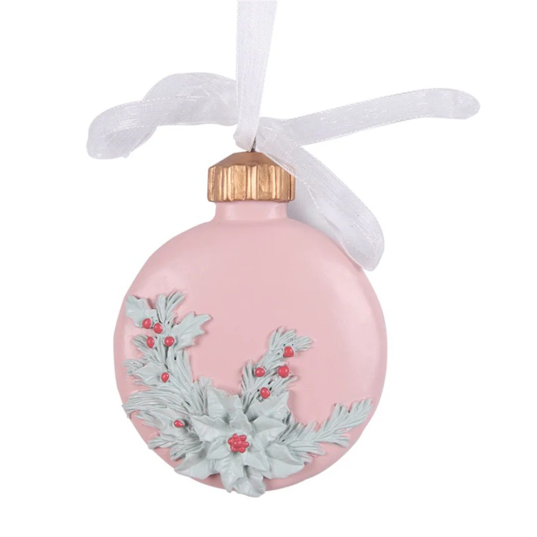 Resin Pink Tree Ornament 7x1.5x8.5cm - Image 2
