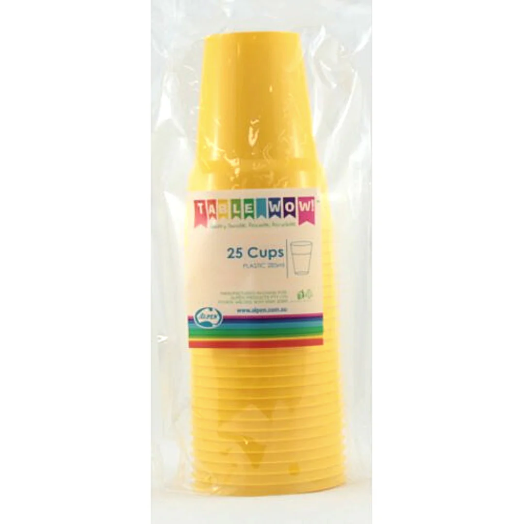Reusable Cup Yellow 285ml 20Pk
