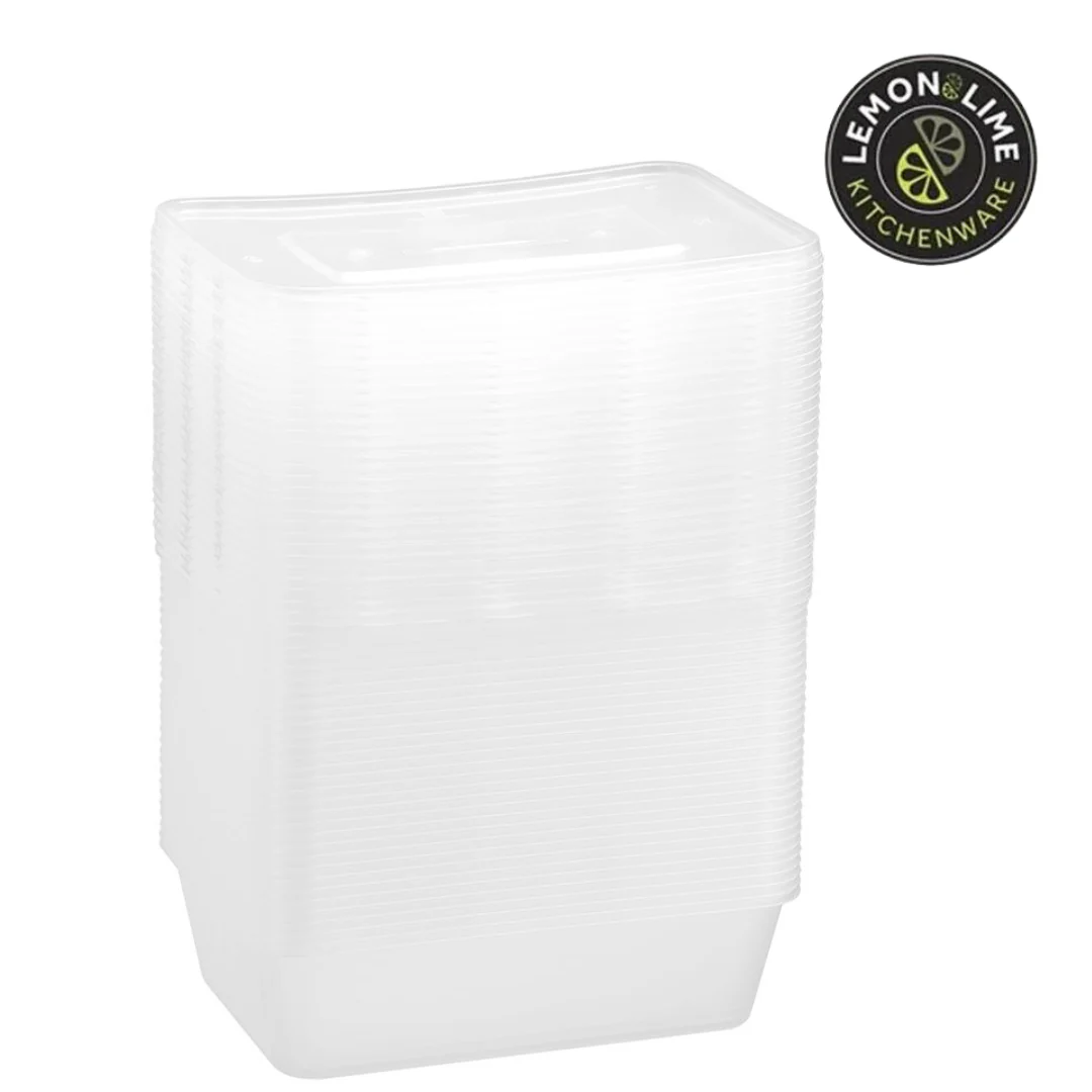 REUSABLE FOOD CONTAINER RECT 650ML VALUE 30PK - Image 3