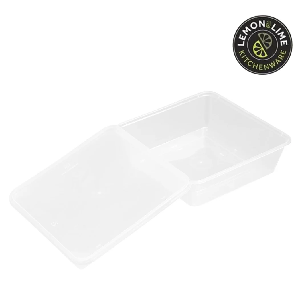 Reusable Food Container Square 950ml 8pk Lemon and Lime - Image 5