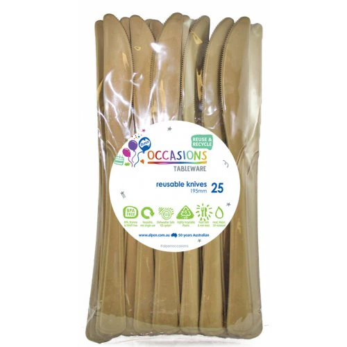 Reusable Knives Gold 20Pk
